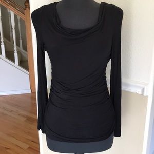 INC long sleeve T-shirt, ruched sides, medium